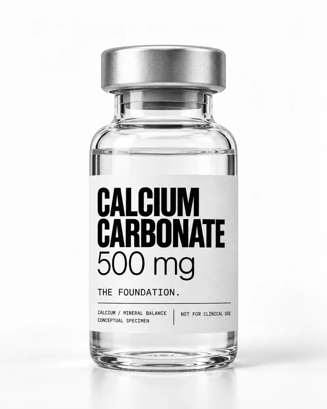Conceptual pharmaceutical artwork representing calcium carbonate